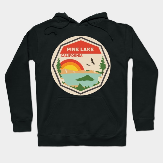 Pine Lake California Colorful Scene Hoodie by POD4